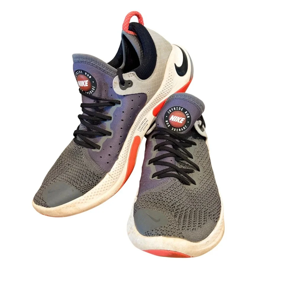 Nike Joyride Run Flyknit Mens Running Shoes Grey Crimson AQ2730-004 Size 11.5
